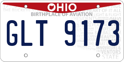 OH license plate GLT9173