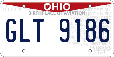 OH license plate GLT9186