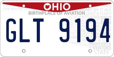 OH license plate GLT9194