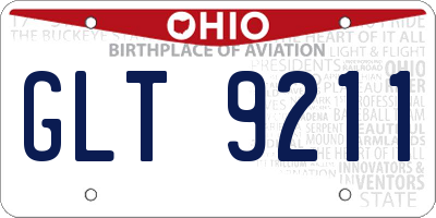 OH license plate GLT9211