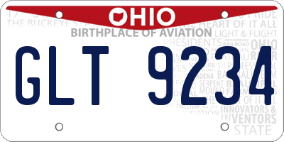 OH license plate GLT9234