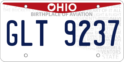 OH license plate GLT9237