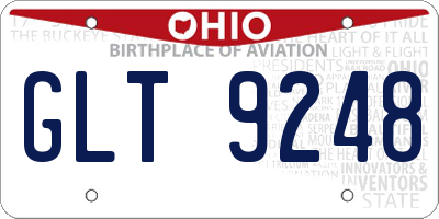 OH license plate GLT9248