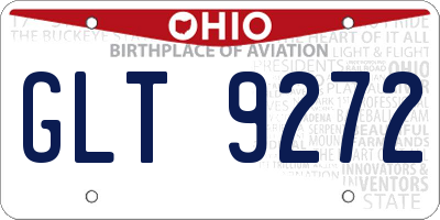 OH license plate GLT9272