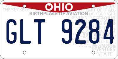 OH license plate GLT9284