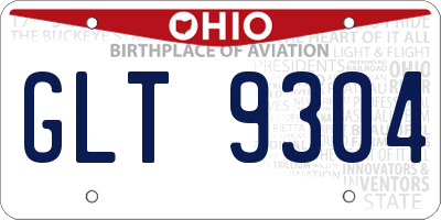 OH license plate GLT9304