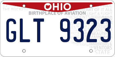 OH license plate GLT9323