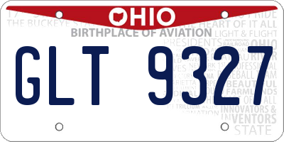 OH license plate GLT9327