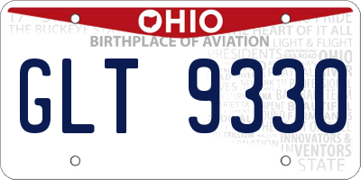 OH license plate GLT9330