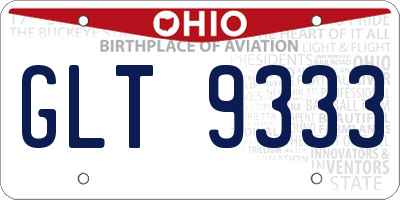 OH license plate GLT9333