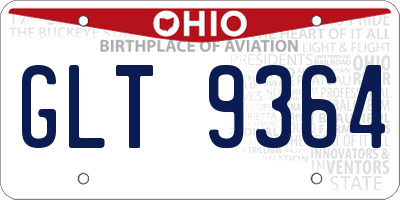OH license plate GLT9364