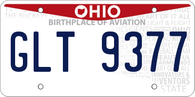 OH license plate GLT9377