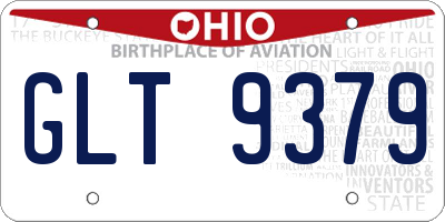 OH license plate GLT9379