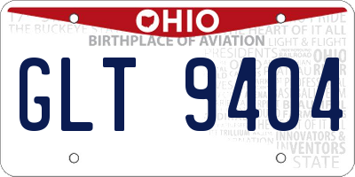OH license plate GLT9404