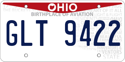 OH license plate GLT9422