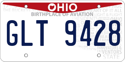 OH license plate GLT9428