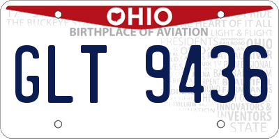 OH license plate GLT9436