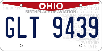 OH license plate GLT9439