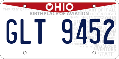 OH license plate GLT9452