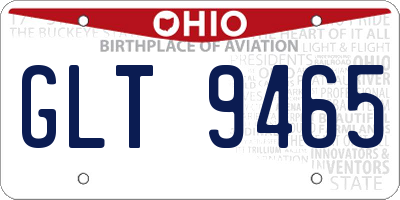 OH license plate GLT9465