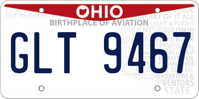 OH license plate GLT9467