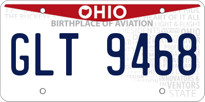 OH license plate GLT9468