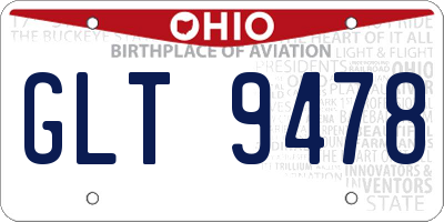 OH license plate GLT9478