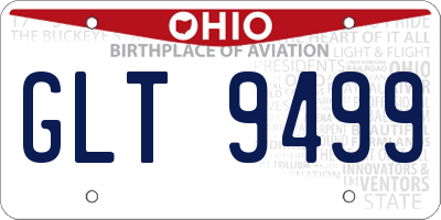 OH license plate GLT9499