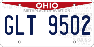 OH license plate GLT9502