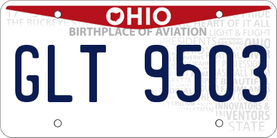 OH license plate GLT9503