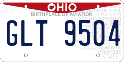 OH license plate GLT9504