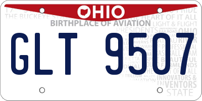 OH license plate GLT9507
