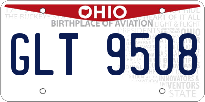 OH license plate GLT9508