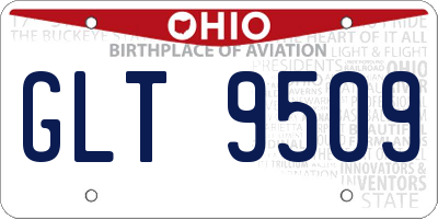 OH license plate GLT9509