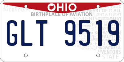 OH license plate GLT9519