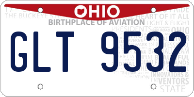 OH license plate GLT9532