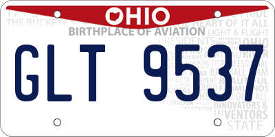 OH license plate GLT9537