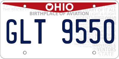 OH license plate GLT9550