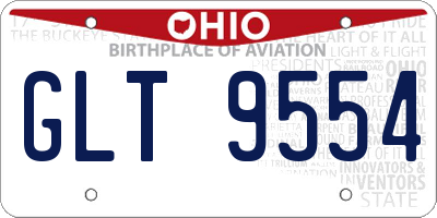 OH license plate GLT9554