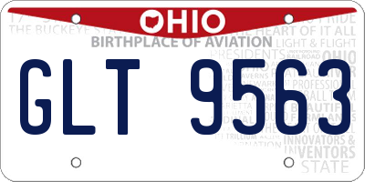 OH license plate GLT9563