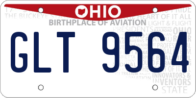 OH license plate GLT9564