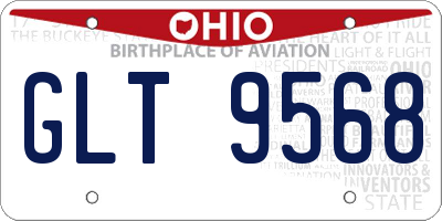OH license plate GLT9568