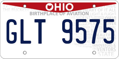 OH license plate GLT9575