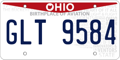 OH license plate GLT9584