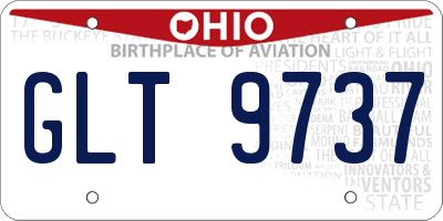 OH license plate GLT9737