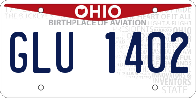 OH license plate GLU1402