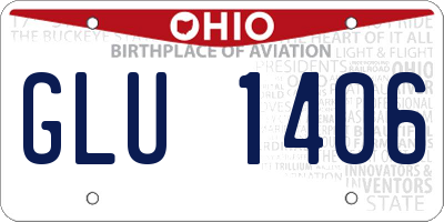 OH license plate GLU1406