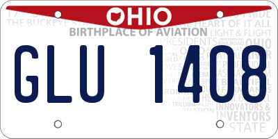 OH license plate GLU1408