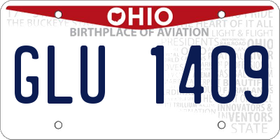 OH license plate GLU1409