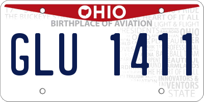 OH license plate GLU1411